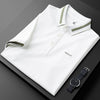 Men's Polo Popular White T-Shirt with Stylish Contrast Collar